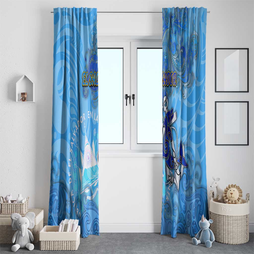 Ocean Spirit of El Salvador Window Curtain Anchored in Salvadoran Pride - Aussie Hoodie