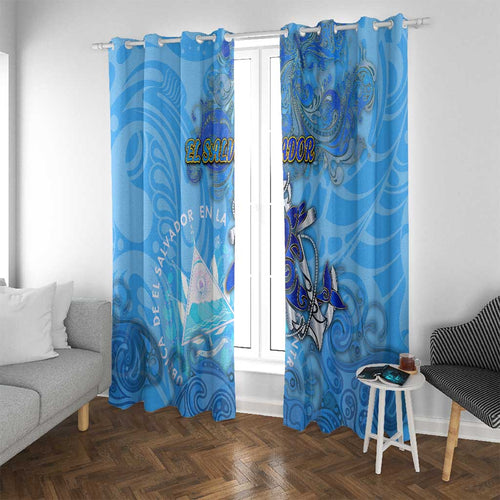 Ocean Spirit of El Salvador Window Curtain Anchored in Salvadoran Pride - Aussie Hoodie