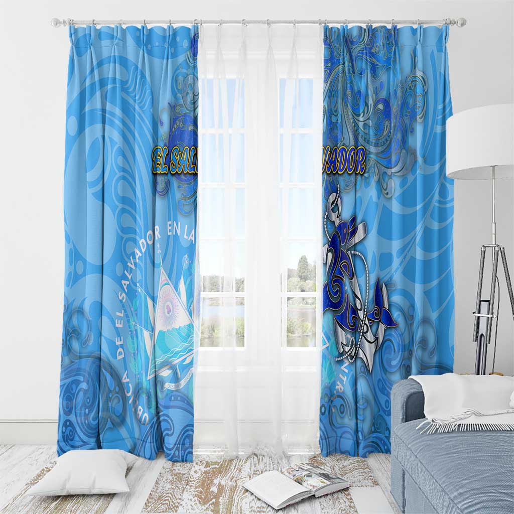 Ocean Spirit of El Salvador Window Curtain Anchored in Salvadoran Pride - Aussie Hoodie