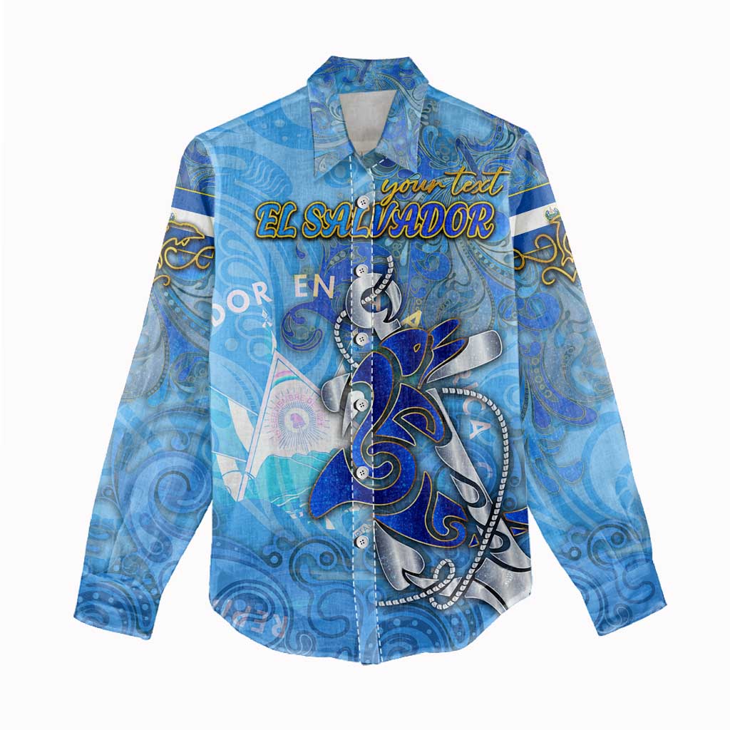 Ocean Spirit of El Salvador Women Casual Shirt Anchored in Salvadoran Pride - Aussie Hoodie