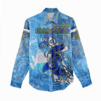 Ocean Spirit of El Salvador Women Casual Shirt Anchored in Salvadoran Pride - Aussie Hoodie