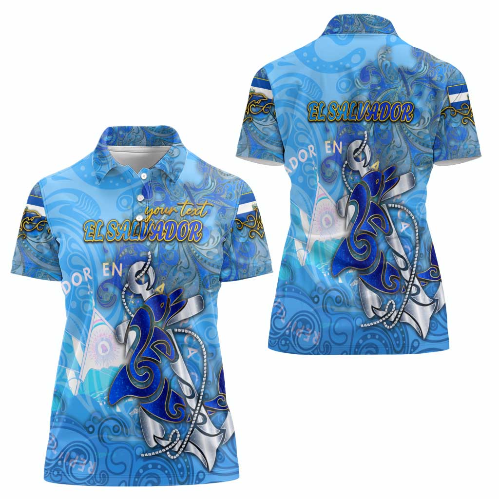 Ocean Spirit of El Salvador Women Polo Shirt Anchored in Salvadoran Pride - Aussie Hoodie