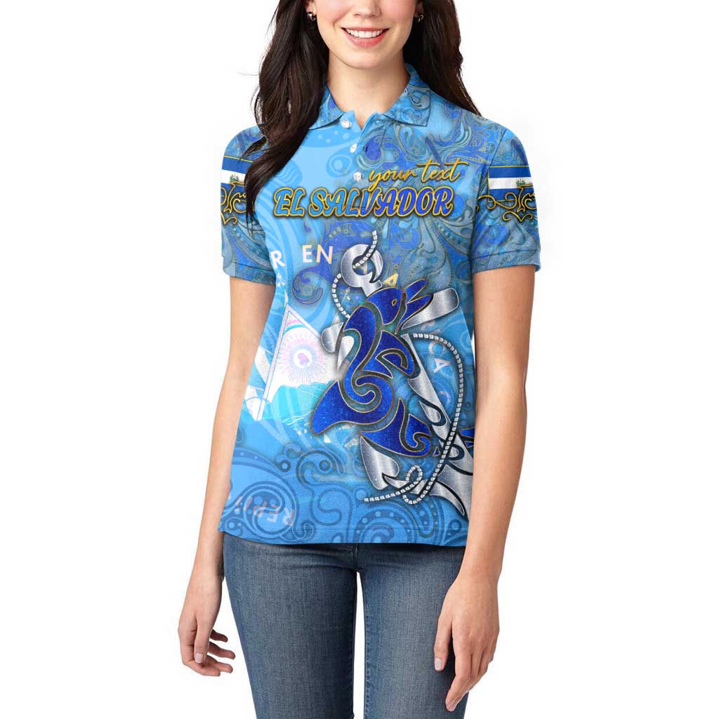 Ocean Spirit of El Salvador Women Polo Shirt Anchored in Salvadoran Pride - Aussie Hoodie
