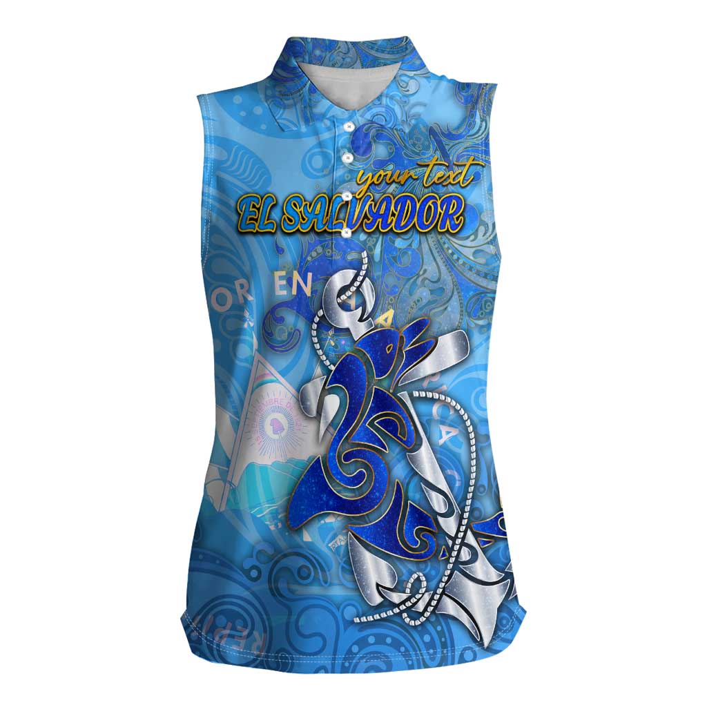 Ocean Spirit of El Salvador Women Sleeveless Polo Shirt Anchored in Salvadoran Pride - Aussie Hoodie