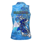 Ocean Spirit of El Salvador Women Sleeveless Polo Shirt Anchored in Salvadoran Pride - Aussie Hoodie
