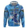 Ocean Spirit of El Salvador Zip Hoodie Anchored in Salvadoran Pride - Aussie Hoodie
