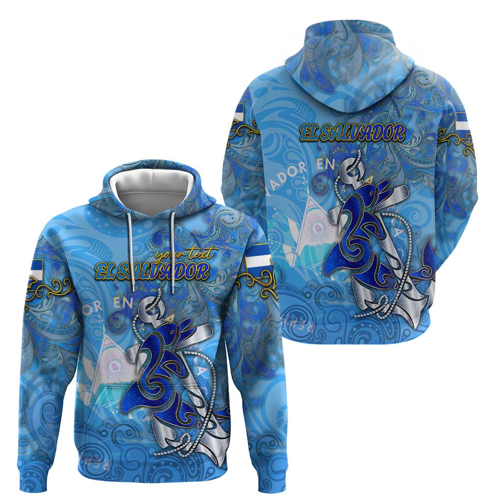 Ocean Spirit of El Salvador Zip Hoodie Anchored in Salvadoran Pride - Aussie Hoodie