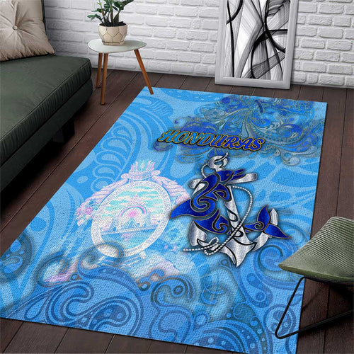 Ocean Spirit of Honduras Area Rug Anchored in Honduran Pride - Aussie Hoodie