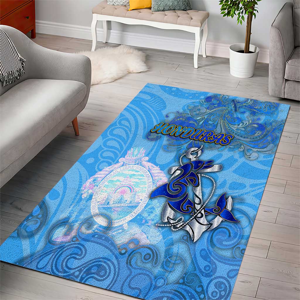 Ocean Spirit of Honduras Area Rug Anchored in Honduran Pride - Aussie Hoodie