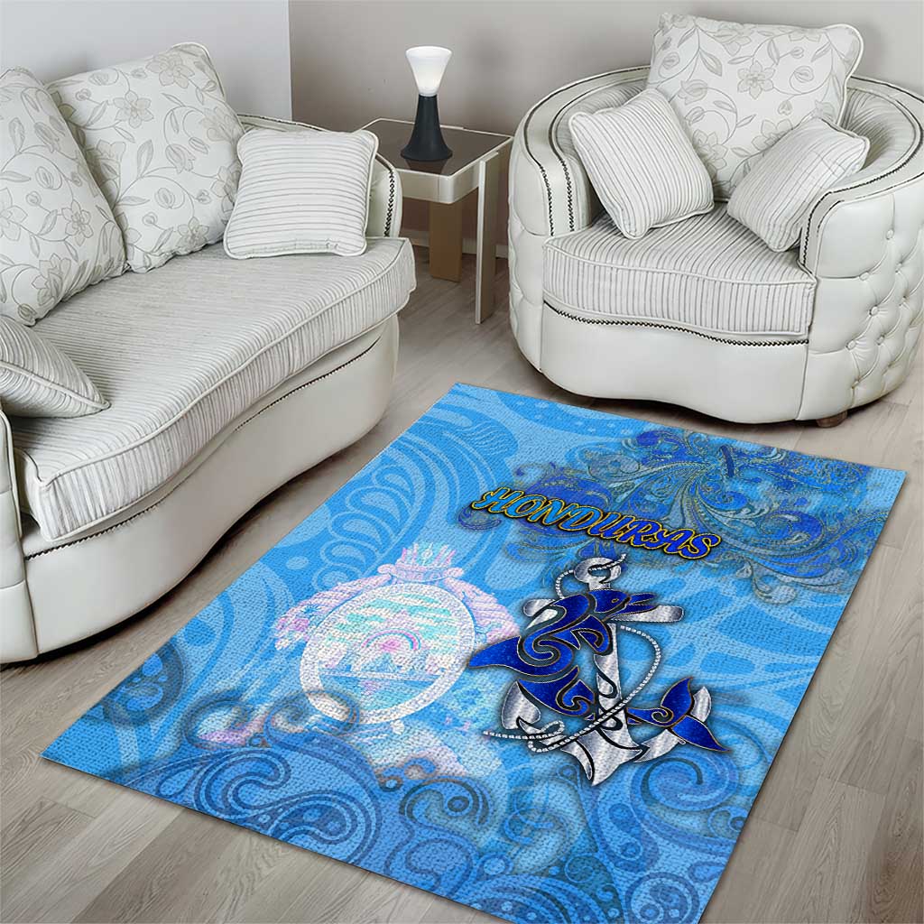 Ocean Spirit of Honduras Area Rug Anchored in Honduran Pride - Aussie Hoodie