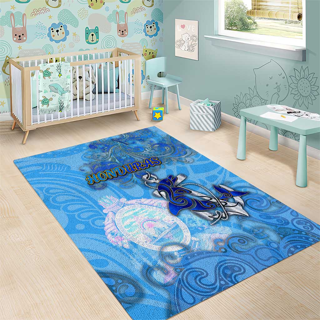 Ocean Spirit of Honduras Area Rug Anchored in Honduran Pride - Aussie Hoodie