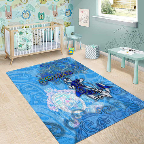 Ocean Spirit of Honduras Area Rug Anchored in Honduran Pride - Aussie Hoodie