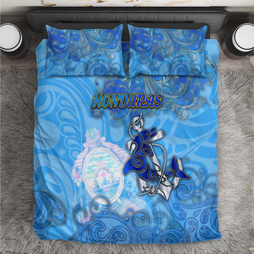 Ocean Spirit of Honduras Bedding Set Anchored in Honduran Pride - Aussie Hoodie