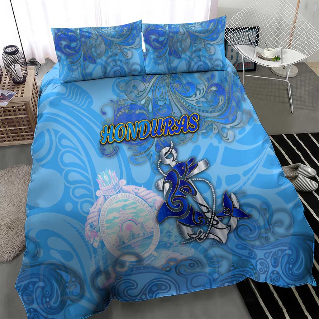 Ocean Spirit of Honduras Bedding Set Anchored in Honduran Pride - Aussie Hoodie
