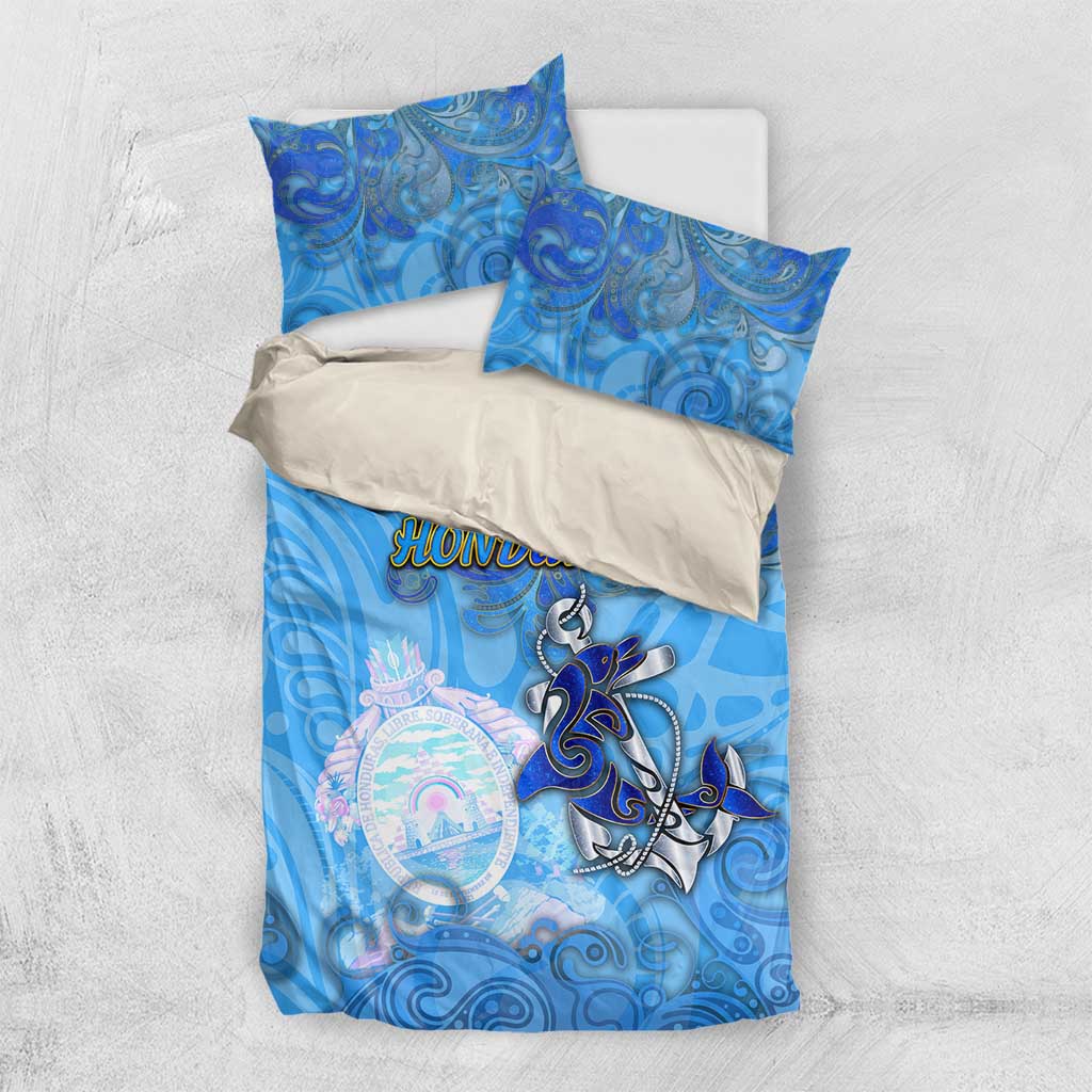 Ocean Spirit of Honduras Bedding Set Anchored in Honduran Pride - Aussie Hoodie