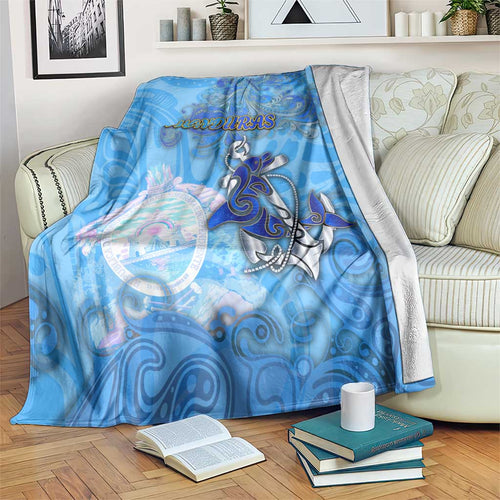 Ocean Spirit of Honduras Blanket Anchored in Honduran Pride - Aussie Hoodie
