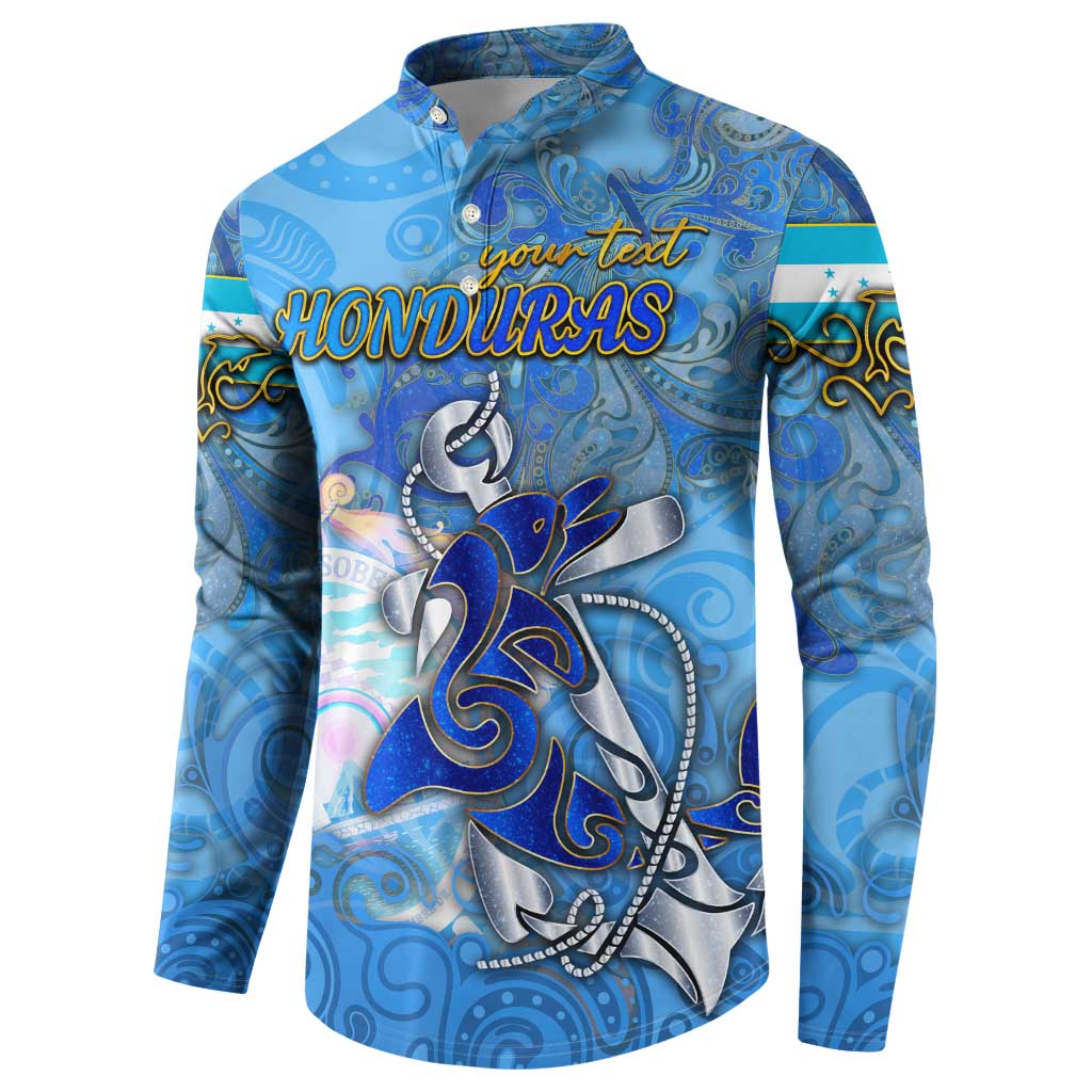 Ocean Spirit of Honduras Button Sweatshirt Anchored in Honduran Pride - Aussie Hoodie