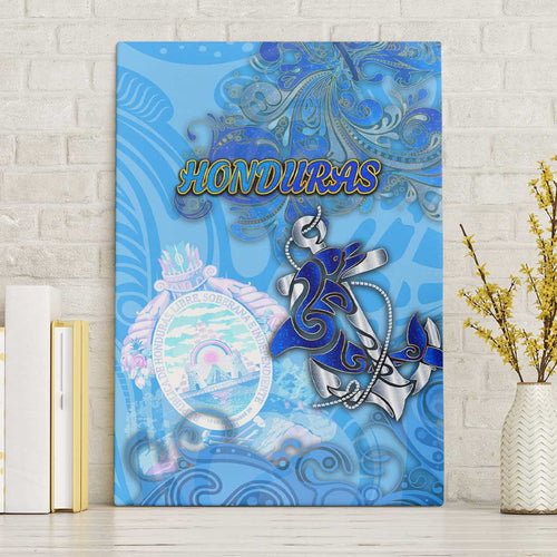 Ocean Spirit of Honduras Canvas Wall Art Anchored in Honduran Pride - Aussie Hoodie
