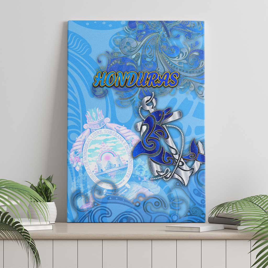 Ocean Spirit of Honduras Canvas Wall Art Anchored in Honduran Pride - Aussie Hoodie