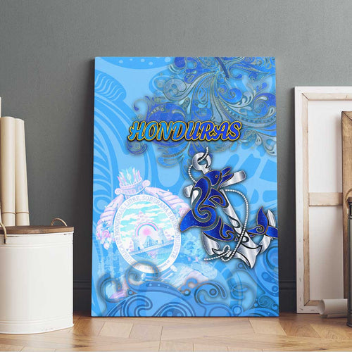 Ocean Spirit of Honduras Canvas Wall Art Anchored in Honduran Pride - Aussie Hoodie