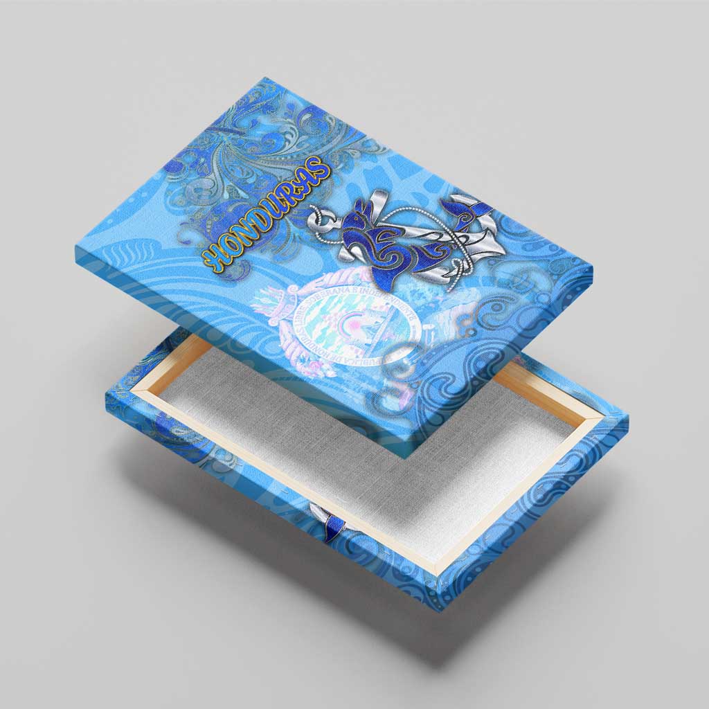 Ocean Spirit of Honduras Canvas Wall Art Anchored in Honduran Pride - Aussie Hoodie