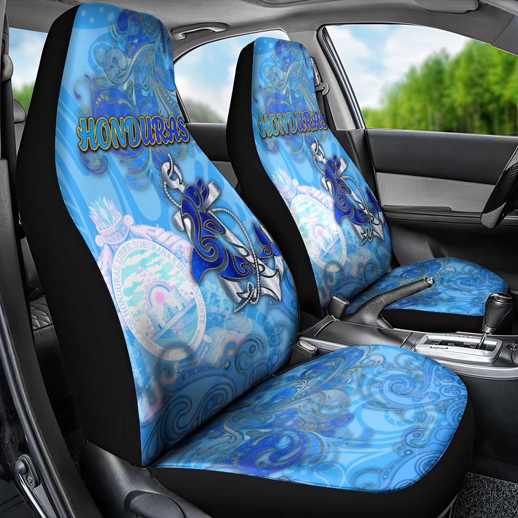 Ocean Spirit of Honduras Car Seat Cover Anchored in Honduran Pride - Aussie Hoodie