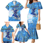 Ocean Spirit of Honduras Family Matching Mermaid Dress and Hawaiian Shirt Anchored in Honduran Pride - Aussie Hoodie