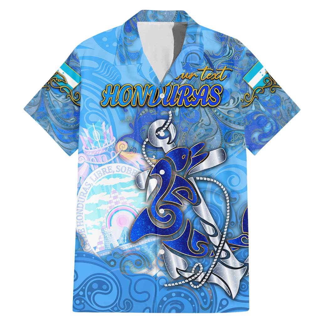 Ocean Spirit of Honduras Family Matching Mermaid Dress and Hawaiian Shirt Anchored in Honduran Pride - Aussie Hoodie