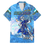Ocean Spirit of Honduras Family Matching Mermaid Dress and Hawaiian Shirt Anchored in Honduran Pride - Aussie Hoodie