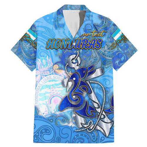 Ocean Spirit of Honduras Family Matching Mermaid Dress and Hawaiian Shirt Anchored in Honduran Pride - Aussie Hoodie