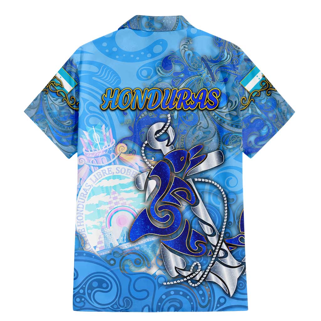 Ocean Spirit of Honduras Family Matching Mermaid Dress and Hawaiian Shirt Anchored in Honduran Pride - Aussie Hoodie