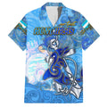 Ocean Spirit of Honduras Family Matching Off Shoulder Maxi Dress and Hawaiian Shirt Anchored in Honduran Pride - Aussie Hoodie