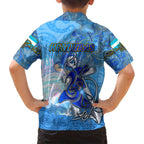 Ocean Spirit of Honduras Family Matching Off Shoulder Short Dress and Hawaiian Shirt Anchored in Honduran Pride - Aussie Hoodie