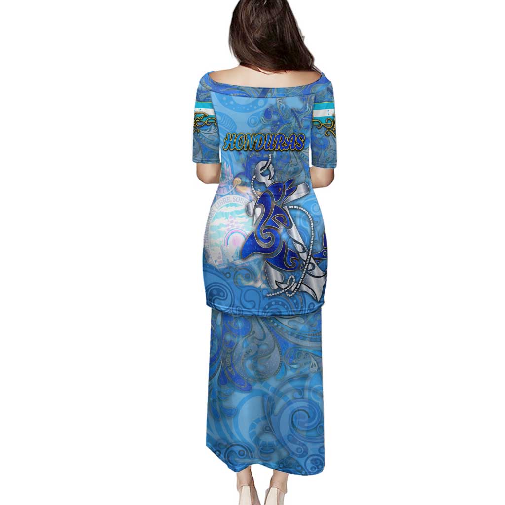 Ocean Spirit of Honduras Family Matching Puletasi and Hawaiian Shirt Anchored in Honduran Pride - Aussie Hoodie