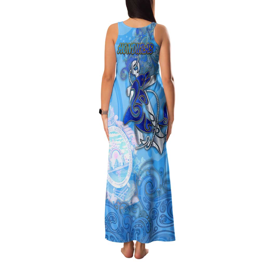 Ocean Spirit of Honduras Family Matching Tank Maxi Dress and Hawaiian Shirt Anchored in Honduran Pride - Aussie Hoodie