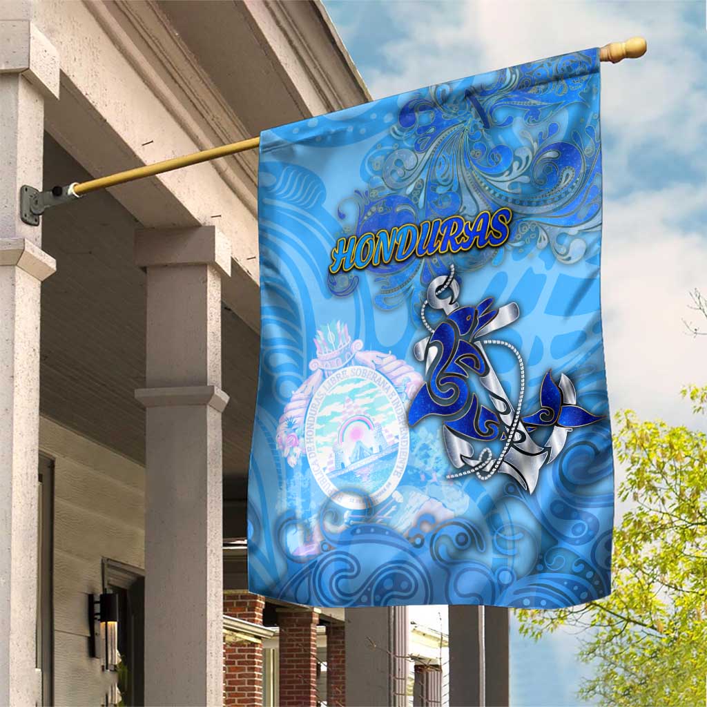 Ocean Spirit of Honduras Garden Flag Anchored in Honduran Pride - Aussie Hoodie