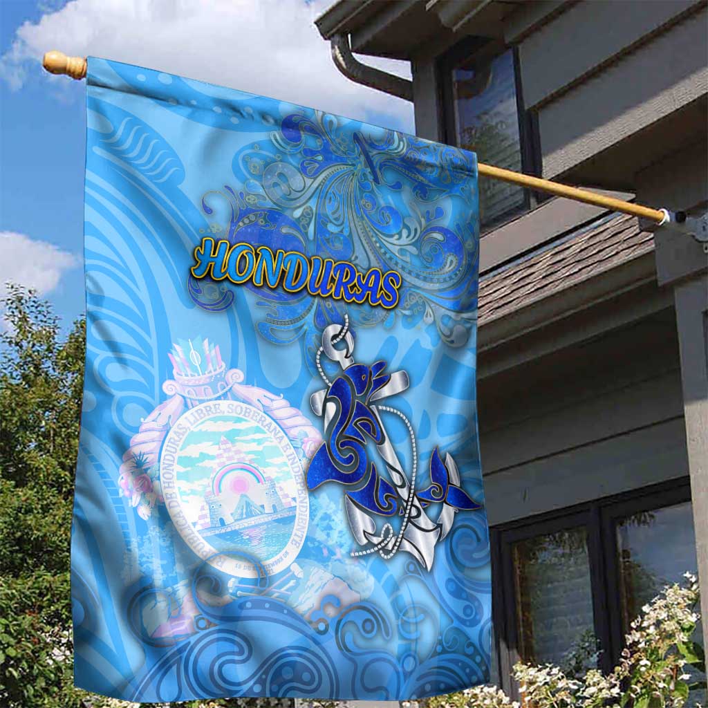 Ocean Spirit of Honduras Garden Flag Anchored in Honduran Pride - Aussie Hoodie