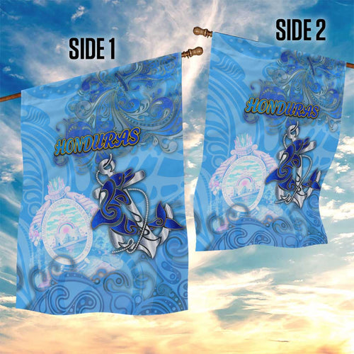 Ocean Spirit of Honduras Garden Flag Anchored in Honduran Pride - Aussie Hoodie