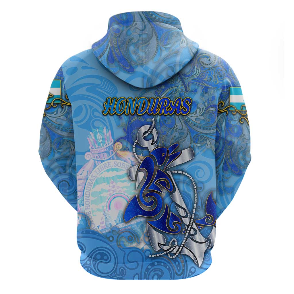 Ocean Spirit of Honduras Hoodie Anchored in Honduran Pride - Aussie Hoodie