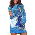 Ocean Spirit of Honduras Hoodie Dress Anchored in Honduran Pride - Aussie Hoodie