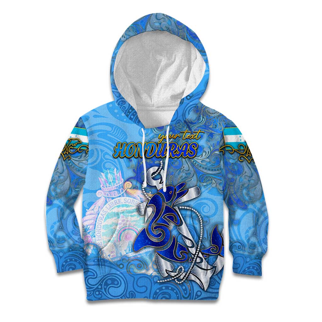 Ocean Spirit of Honduras Kid Hoodie Anchored in Honduran Pride - Aussie Hoodie