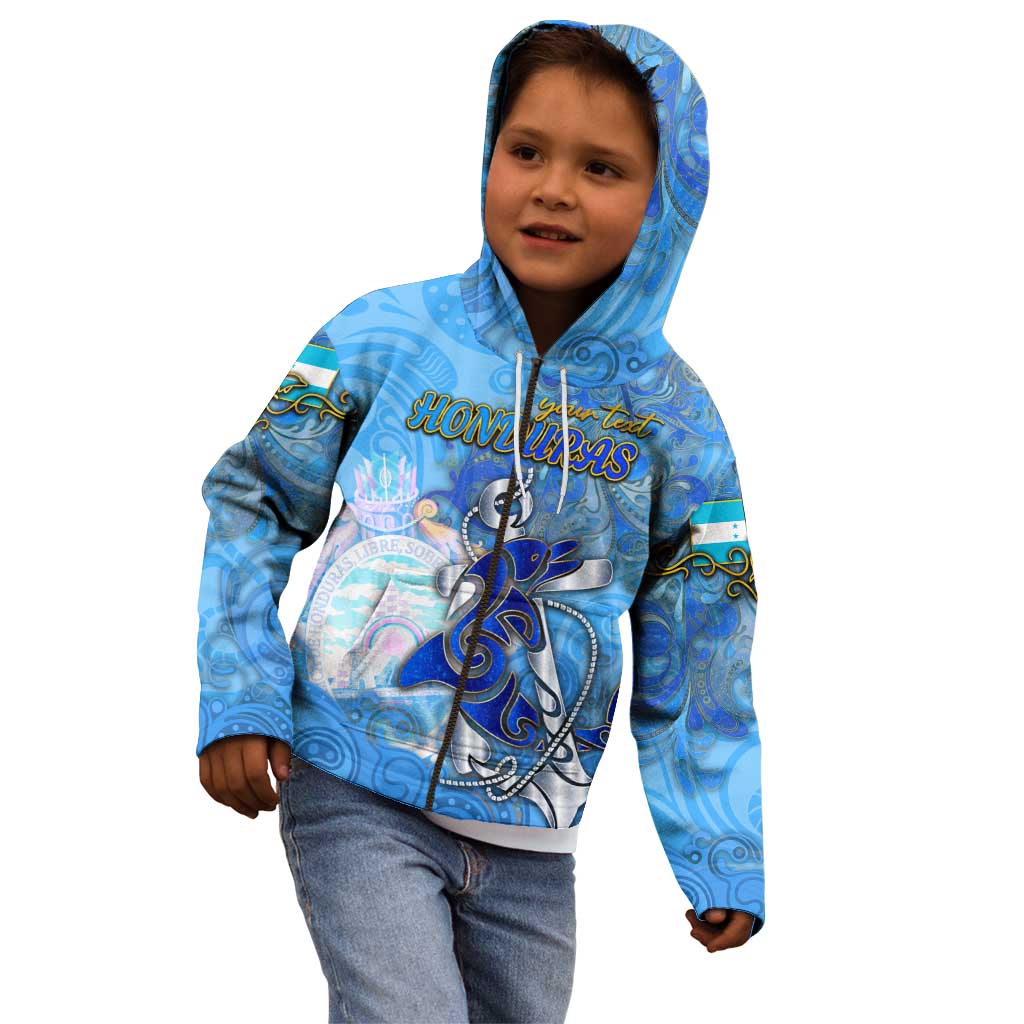 Ocean Spirit of Honduras Kid Hoodie Anchored in Honduran Pride - Aussie Hoodie