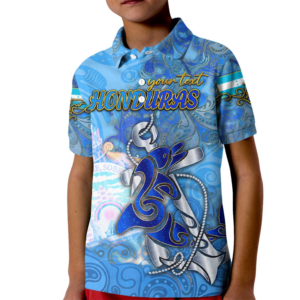 Ocean Spirit of Honduras Kid Polo Shirt Anchored in Honduran Pride - Aussie Hoodie