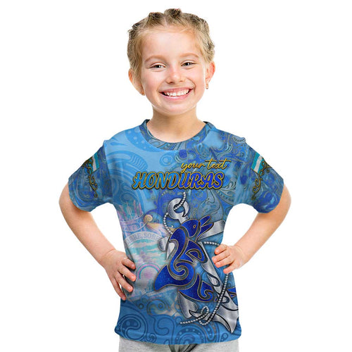 Ocean Spirit of Honduras Kid T Shirt Anchored in Honduran Pride - Aussie Hoodie