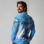 Ocean Spirit of Honduras Long Sleeve Polo Shirt Anchored in Honduran Pride - Aussie Hoodie