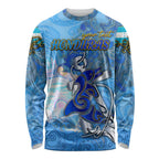 Ocean Spirit of Honduras Long Sleeve Shirt Anchored in Honduran Pride - Aussie Hoodie