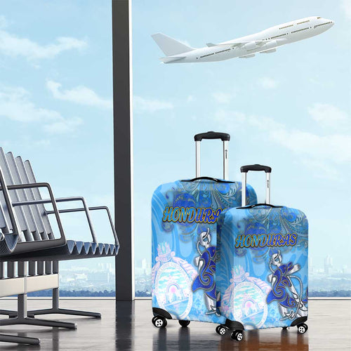 Ocean Spirit of Honduras Luggage Cover Anchored in Honduran Pride - Aussie Hoodie