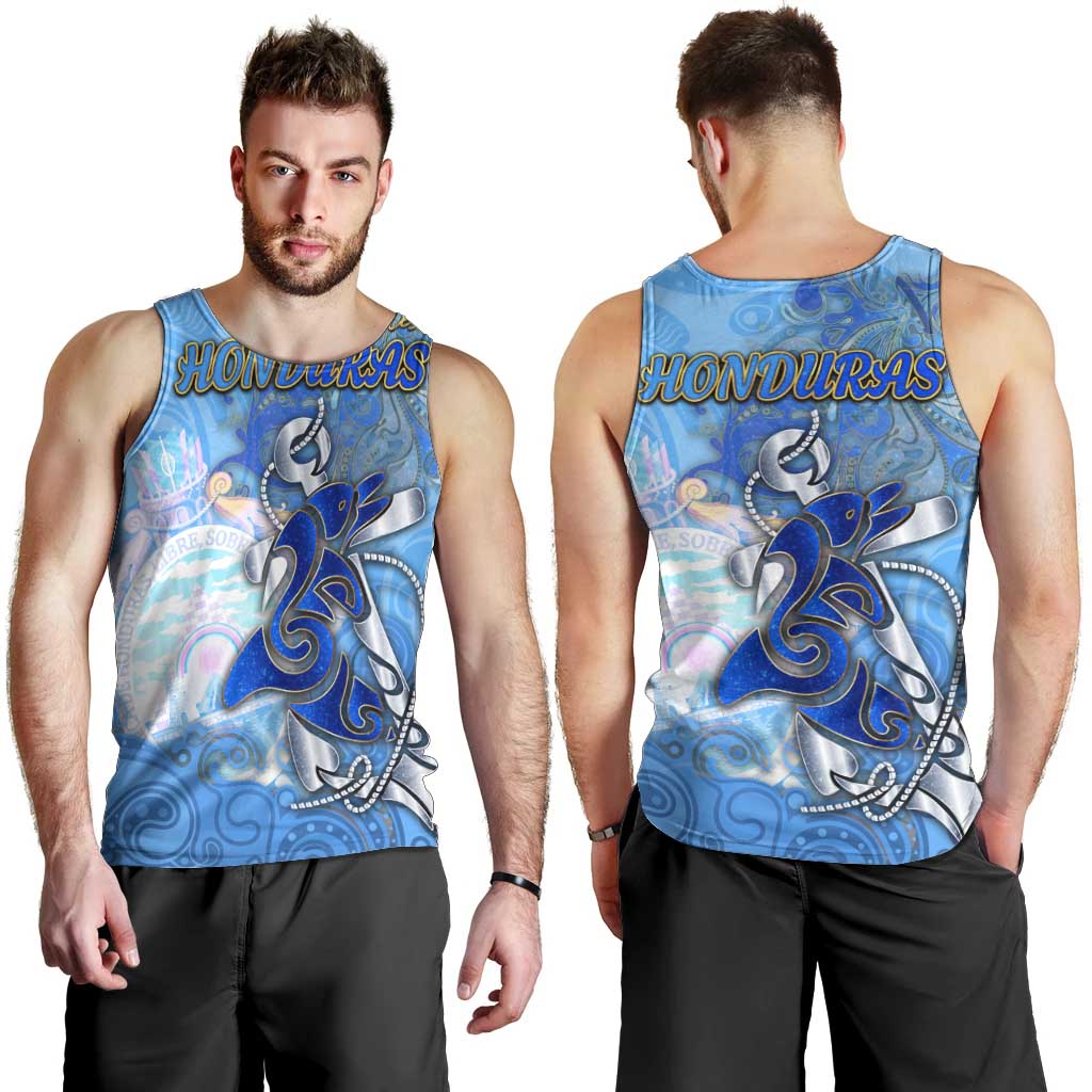 Ocean Spirit of Honduras Men Tank Top Anchored in Honduran Pride - Aussie Hoodie
