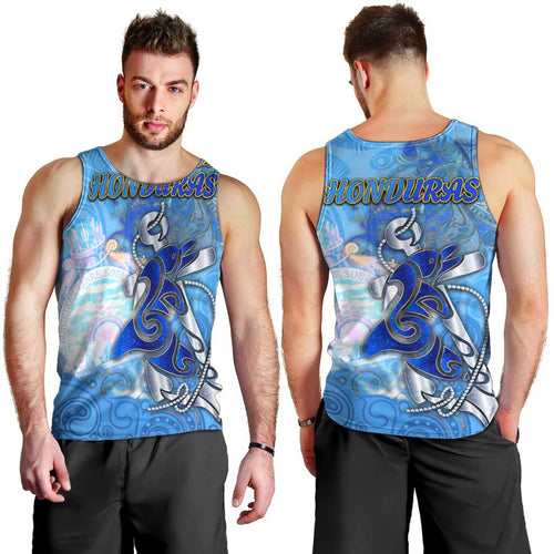 Ocean Spirit of Honduras Men Tank Top Anchored in Honduran Pride - Aussie Hoodie