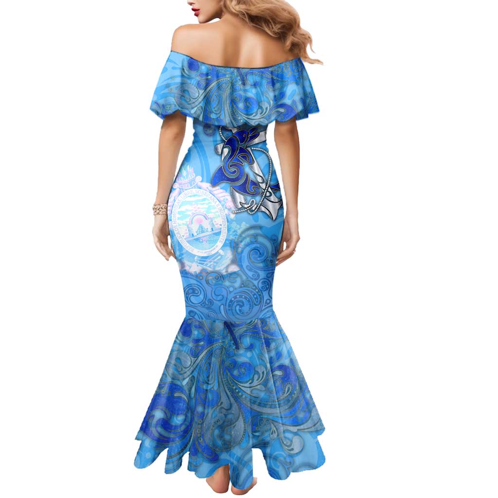 Ocean Spirit of Honduras Mermaid Dress Anchored in Honduran Pride - Aussie Hoodie